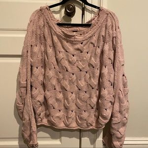 Pink Free People sweater